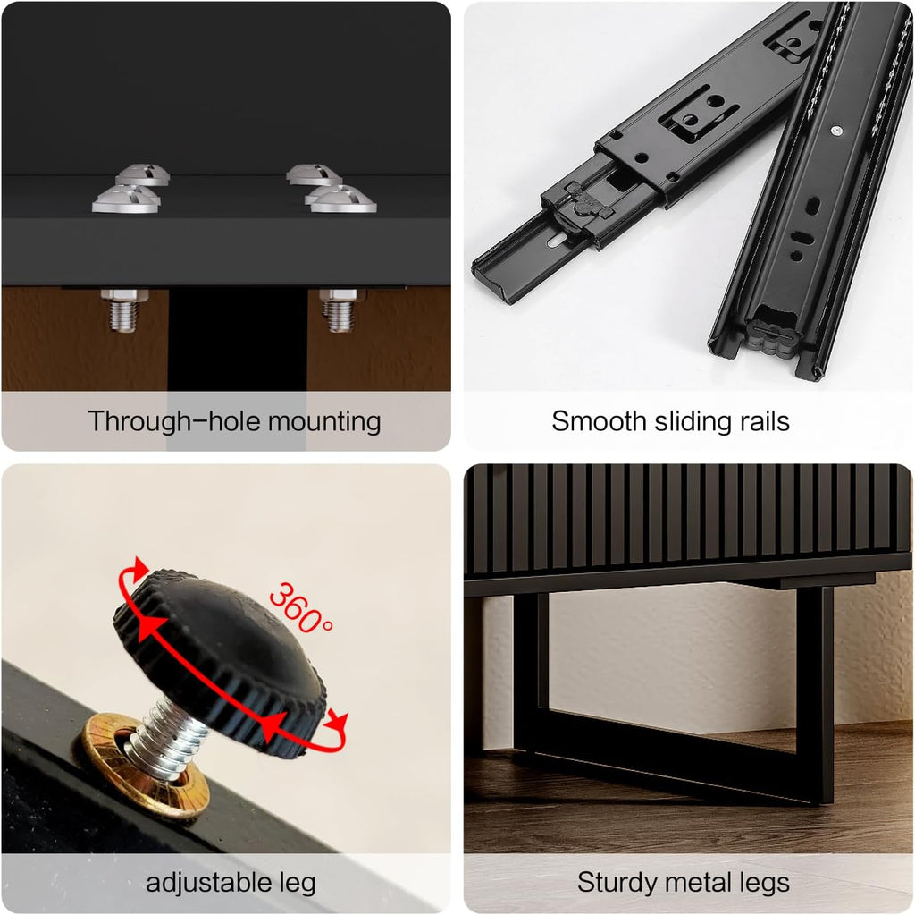 Black 6 Drawer Dresser H48988