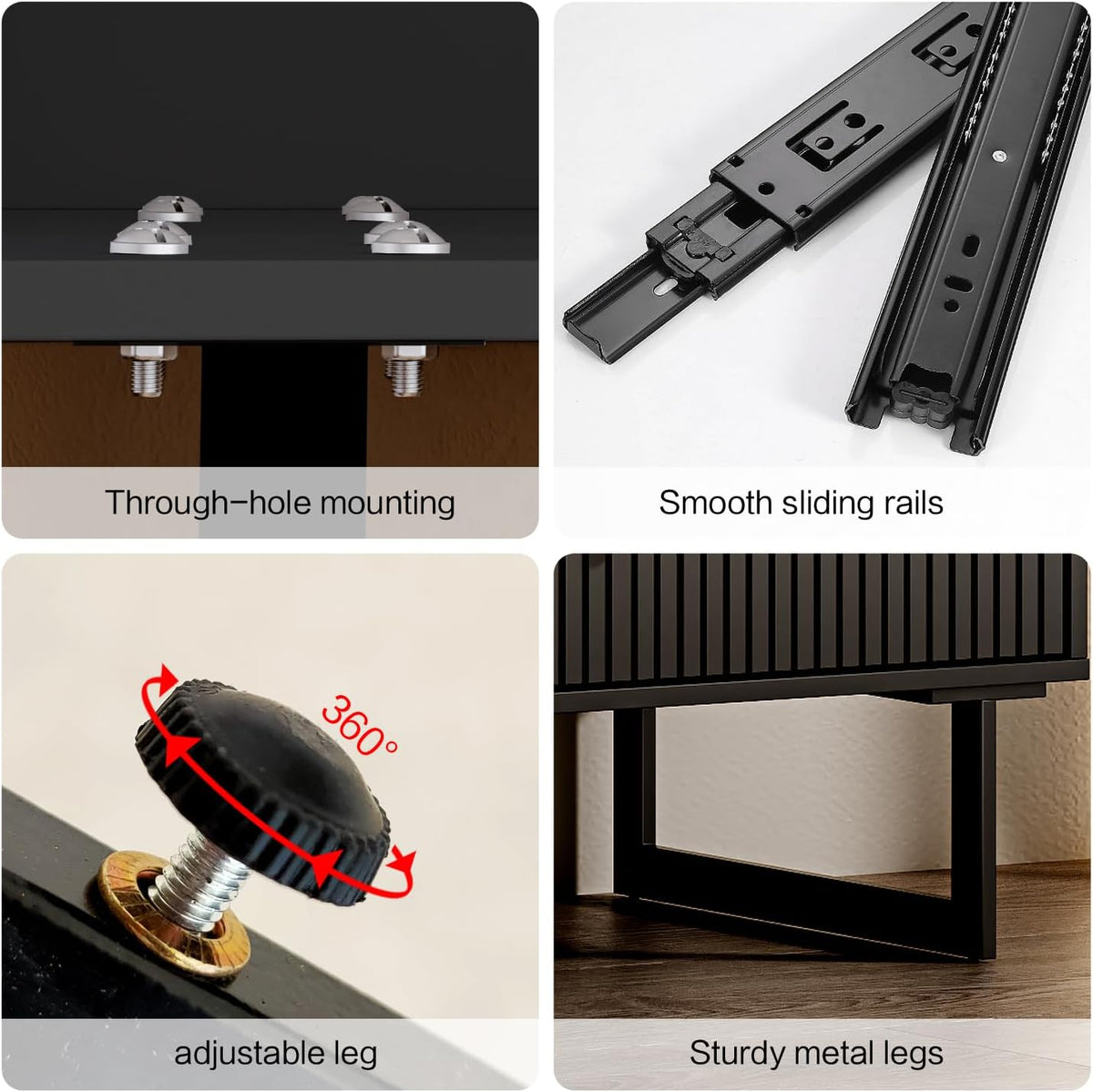 Black 6 Drawer Dresser H48988