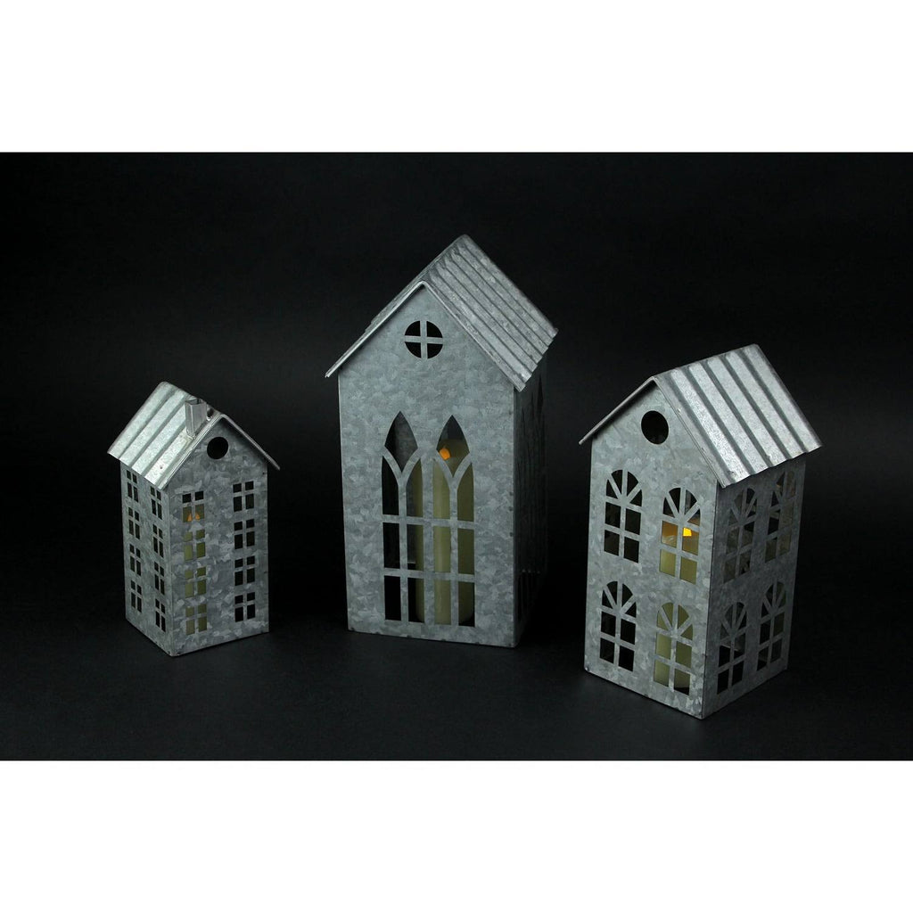 Set of 3 Metal Candle Holders R79919