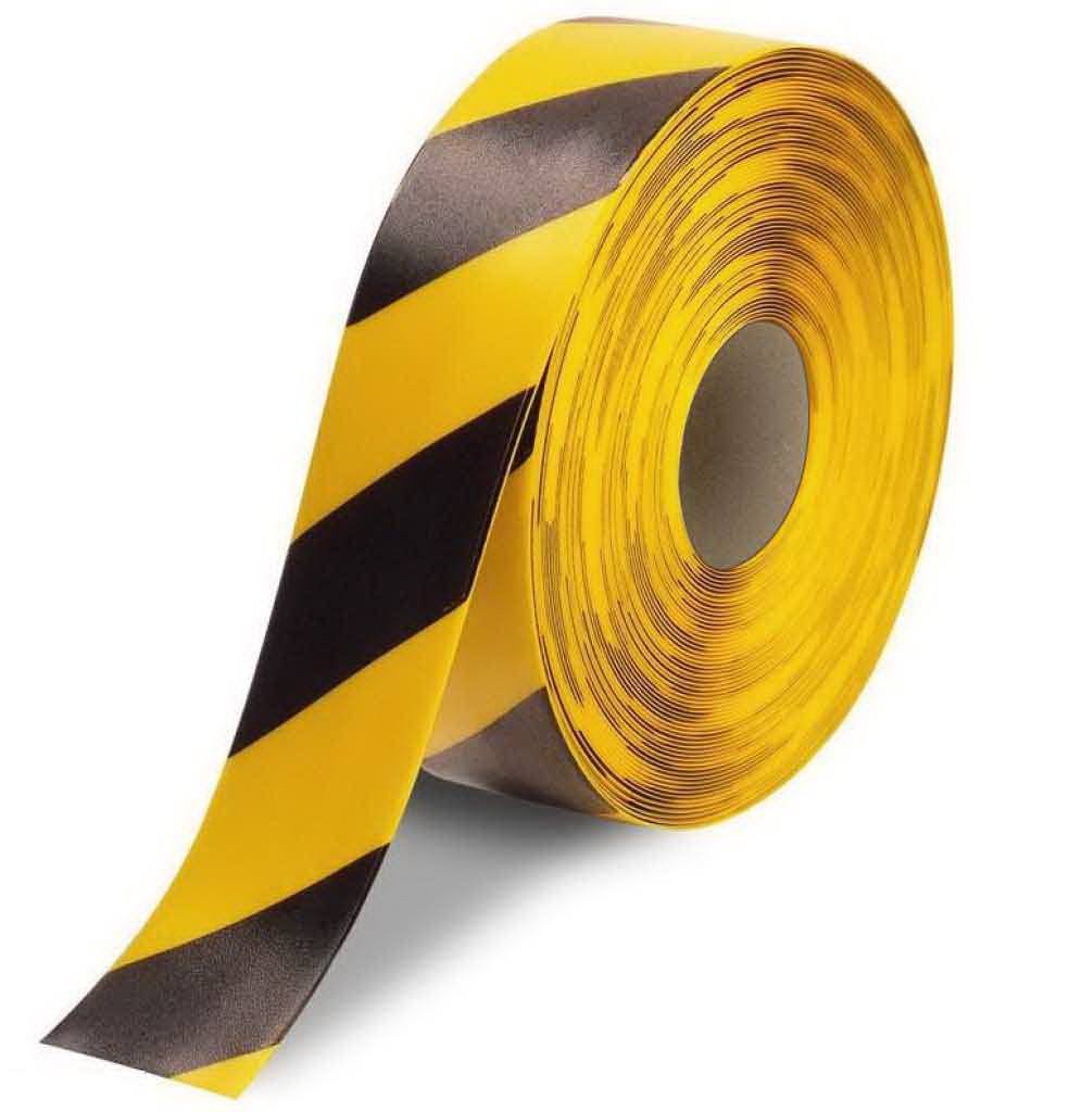 Yellow/Black 3inch x 100ft Industrial Floor Marking Tape A132377