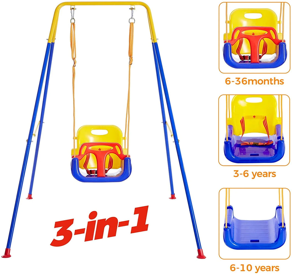 3 in 1 Toddler Swing Set with 4 Sandbags M654
