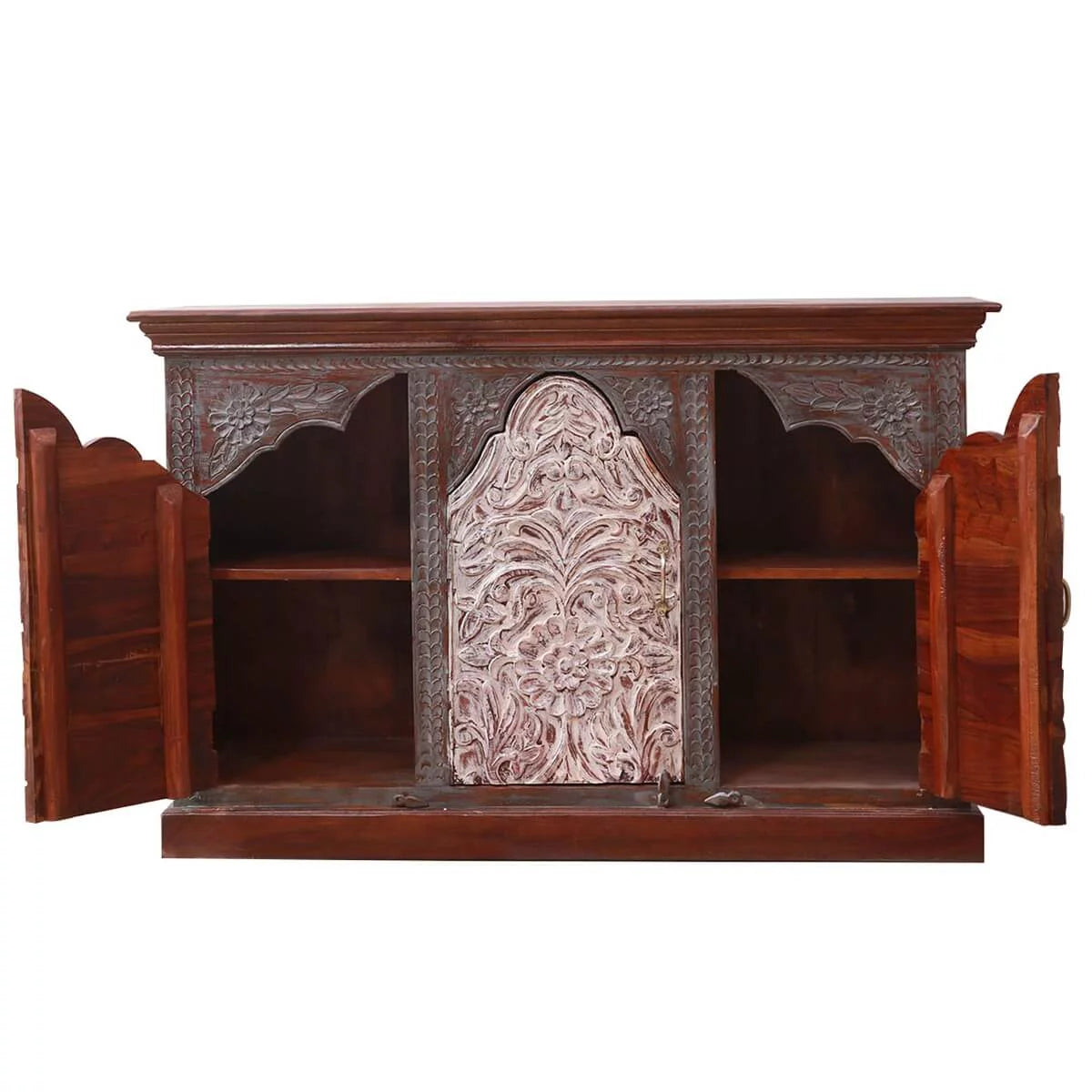 Handcrafted 2-Tone Mango Wood 3-door Sideboard Cabinet C3667