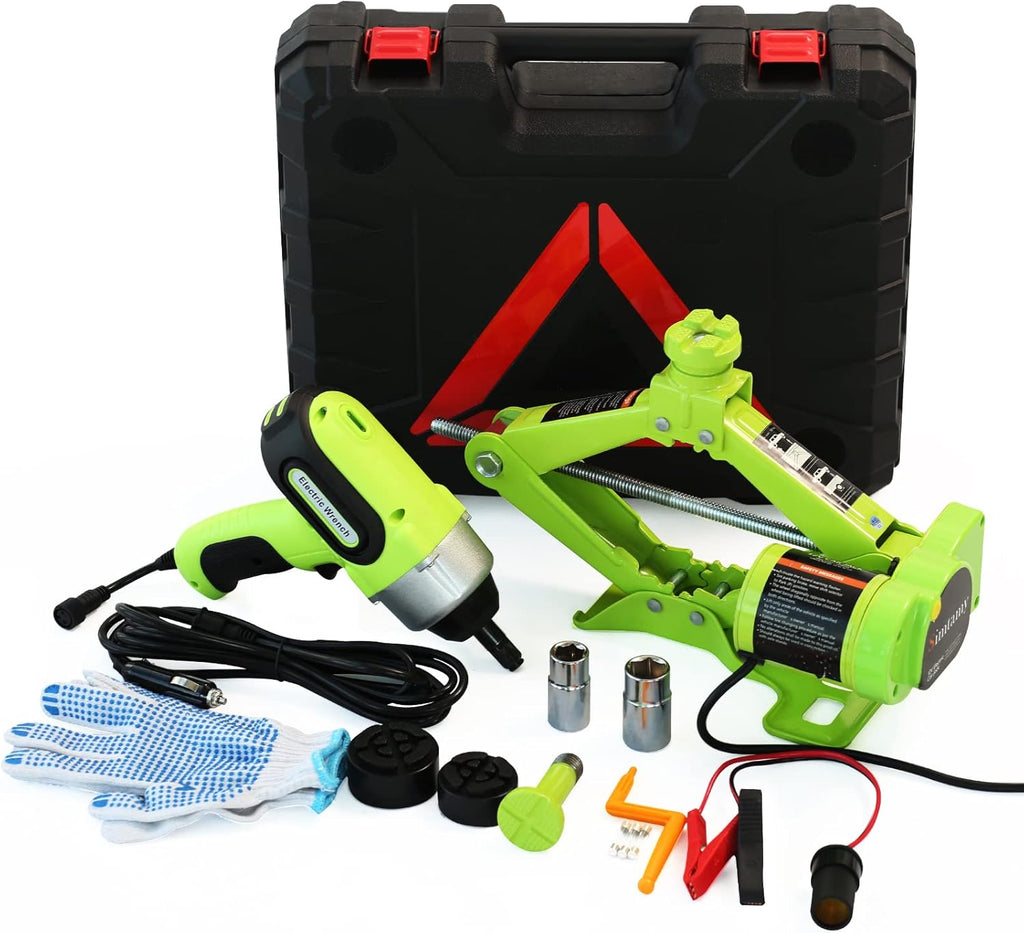 Electric Car Jack 3 Ton 12V Scissor Jack Portable Car Lift Tire Change Kit O5996