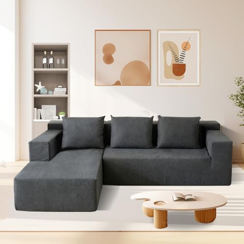 60" Memory Foam Fold Sofa Bed with 2 Pillows Dark Gray K5696