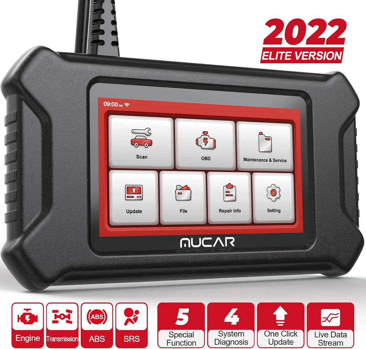 OBD2 Scanner Diagnostic Scan Tool with 5 Reset Code Reader L54060
