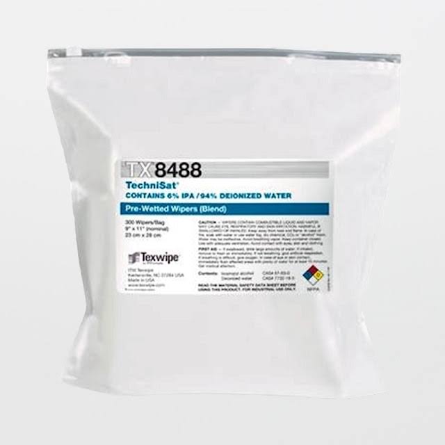 9x22 x 11x22 Cellulose/Polyester Cleanroom Wiper Pre-Wetted 6% IPA R619052