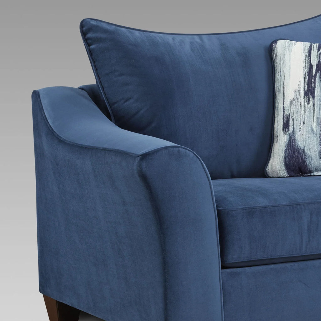 Navy Blue Fabric 3-Piece Sofa Set E439276