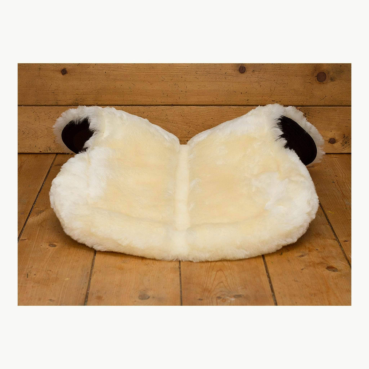 Black Large Sheepskin Half Saddle Pad K2930