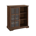 Walnut Sliding Door Bar Cabinet O685447
