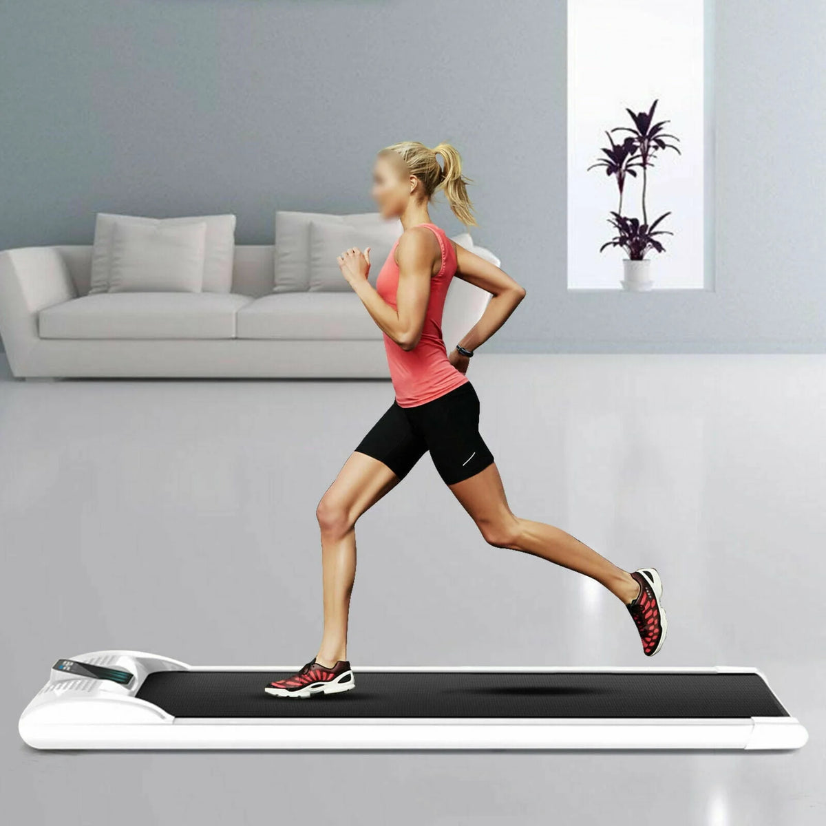 Portable Electric Treadmill Walking Pad with LCD Display H60269