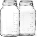2 Pack 1 Gallon Glass Storage Jars with Airtight Lids P5926