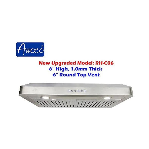 Stainless Steel Under Cabinet Range Hood with 2 LED Lights O9987