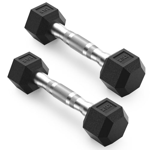 2.5-125lb Rubber Encased Dumbbell Set A854846