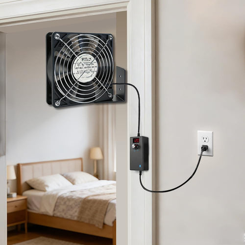 120mm x 38mm AC Muffin Fan with Variable Speed Controller W6185