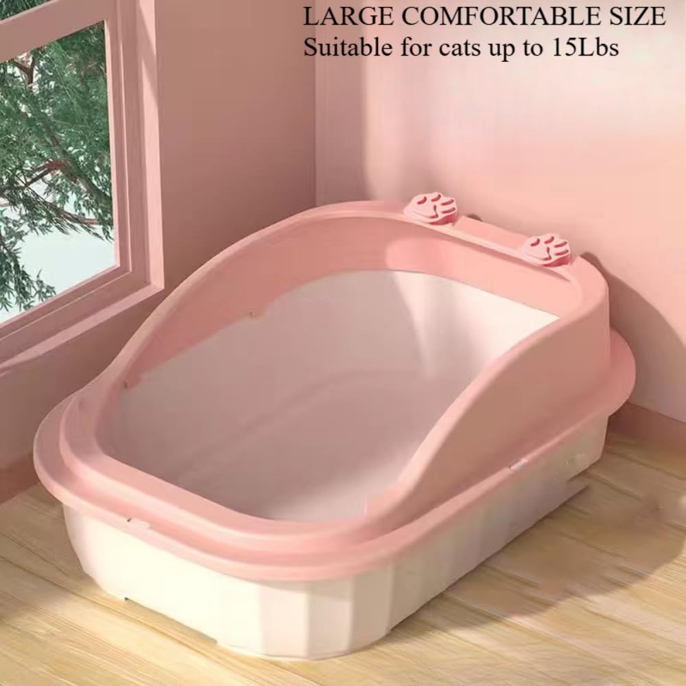 Semi Enclosed Anti Splash Cat Litter Tray G638