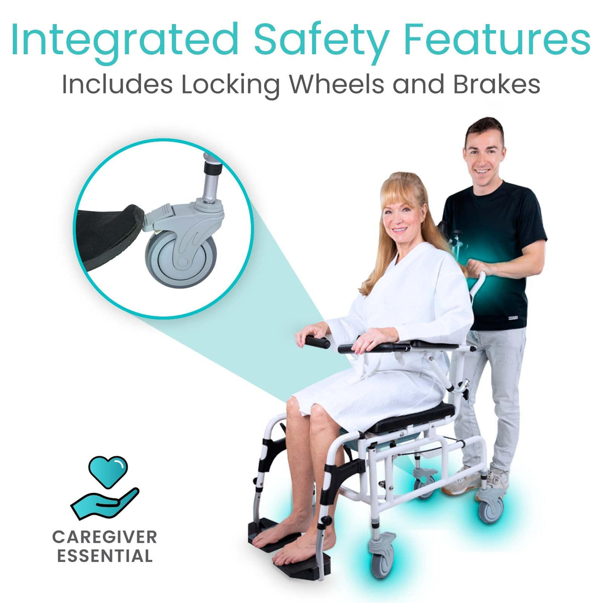 Reclining Shower Chair with Wheels K458016