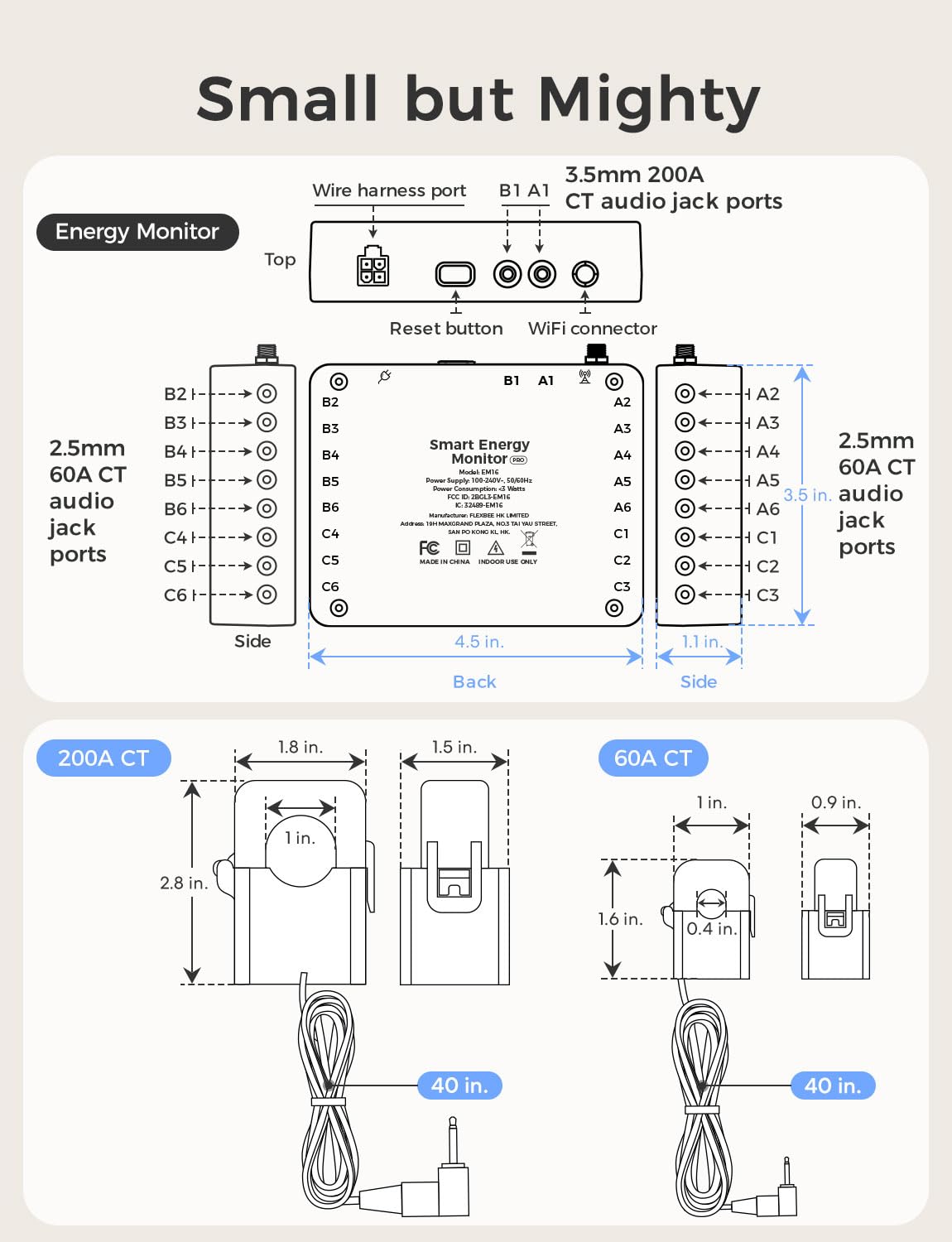 Smart Home Energy Monitor with 18 Circuit Monitoring F33863