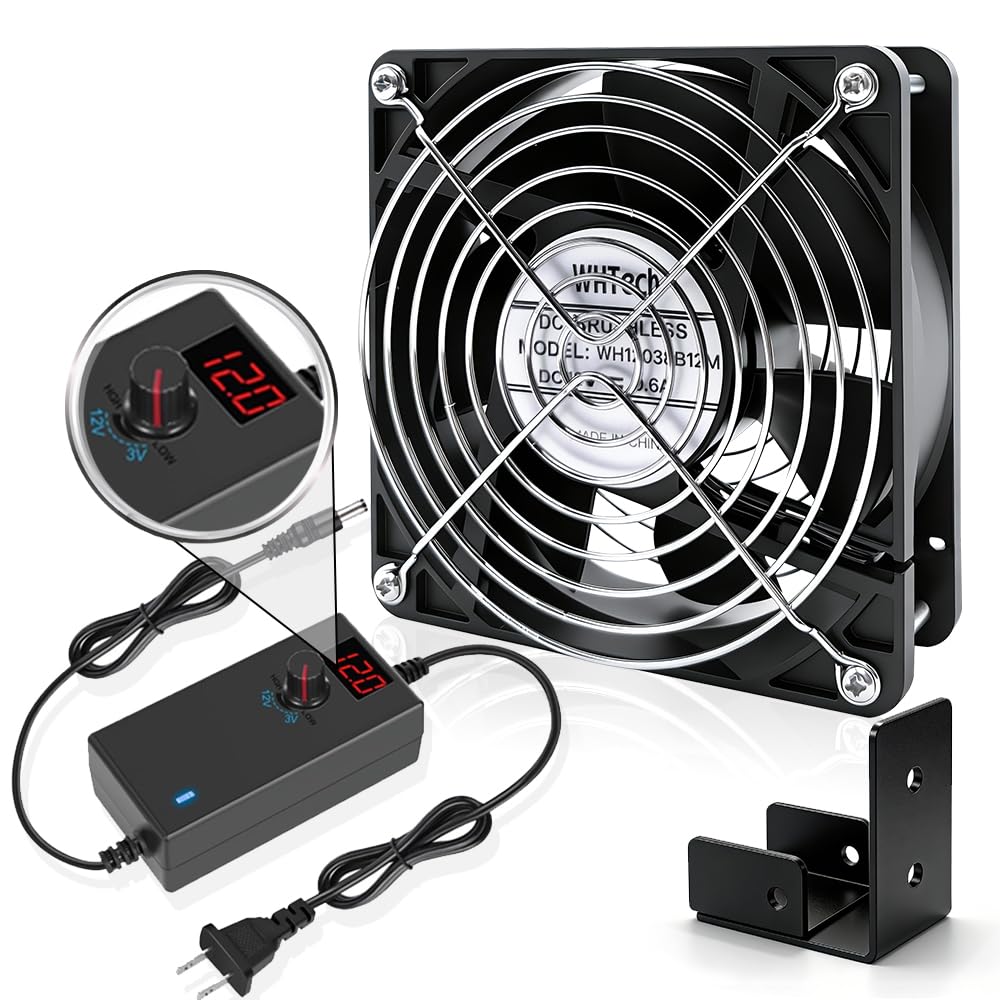 120mm x 38mm AC Muffin Fan with Variable Speed Controller W6185