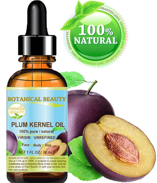 100% Pure Natural Virgin Unrefined Cold Pressed Plum Kernel Oil 1 oz O457