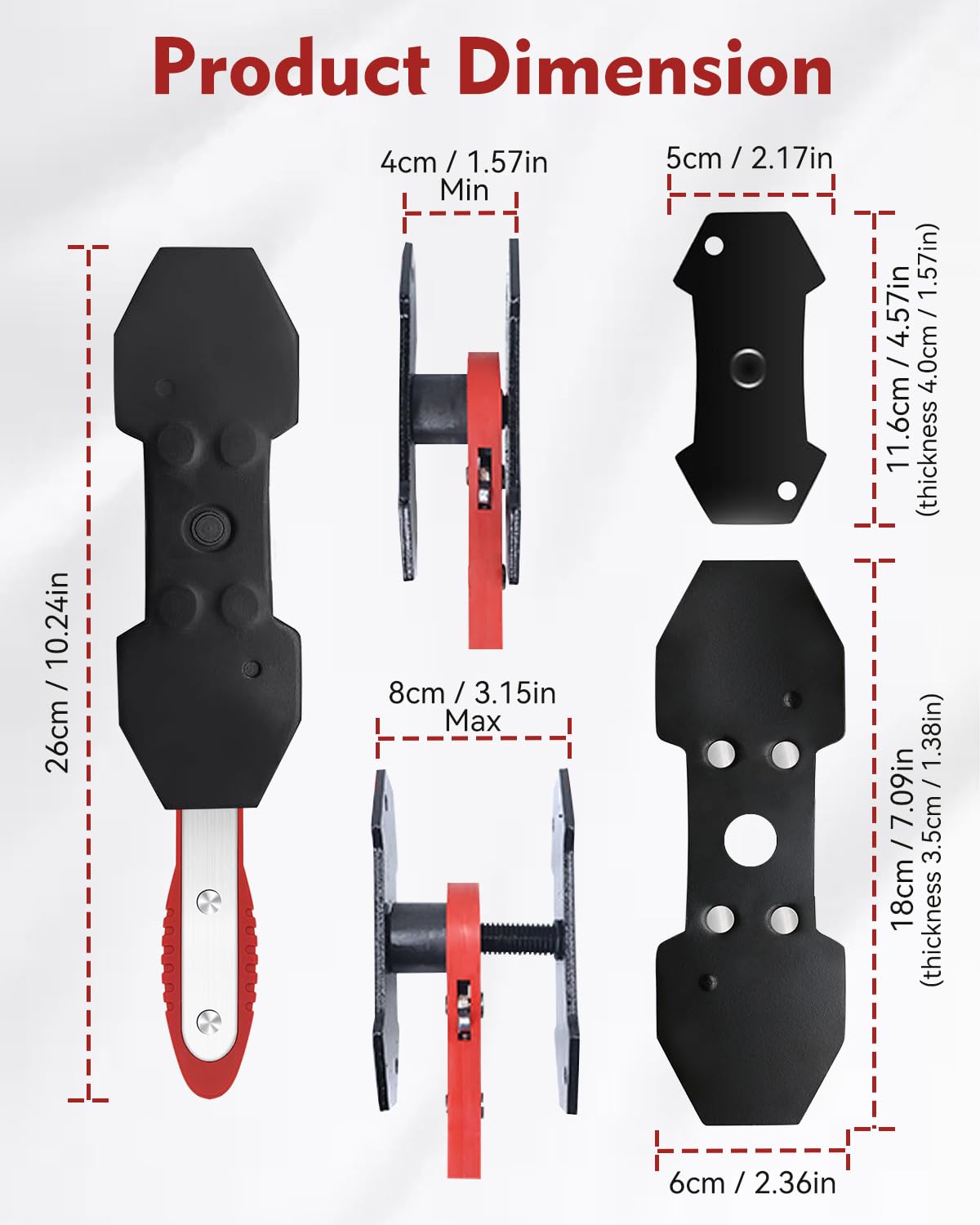 Brake Caliper Compression Tool with 2PCS Large Plates and 4 Hanger Hooks K5325