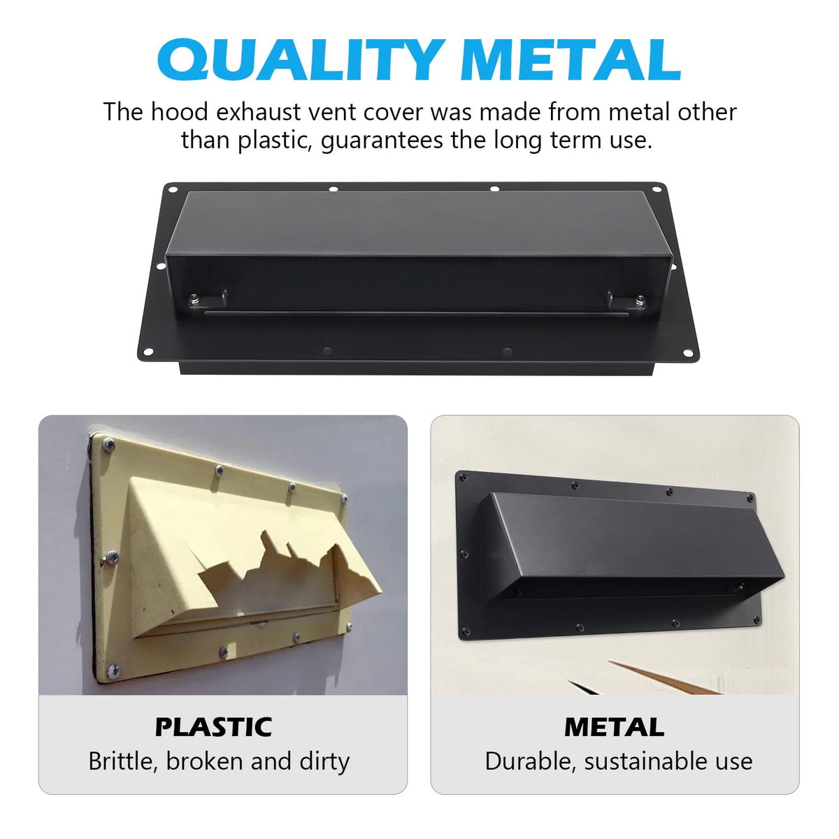 Metal RV Range Hood Vent Cover Replacement (10-1/4") W13487