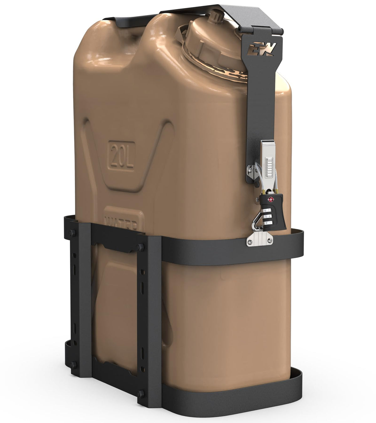 5 Gallon Water Container Mount Holder with Combination Lock E959
