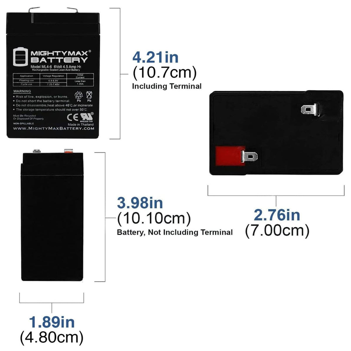 6V 4.5AH SLA Battery 2 Pack F256
