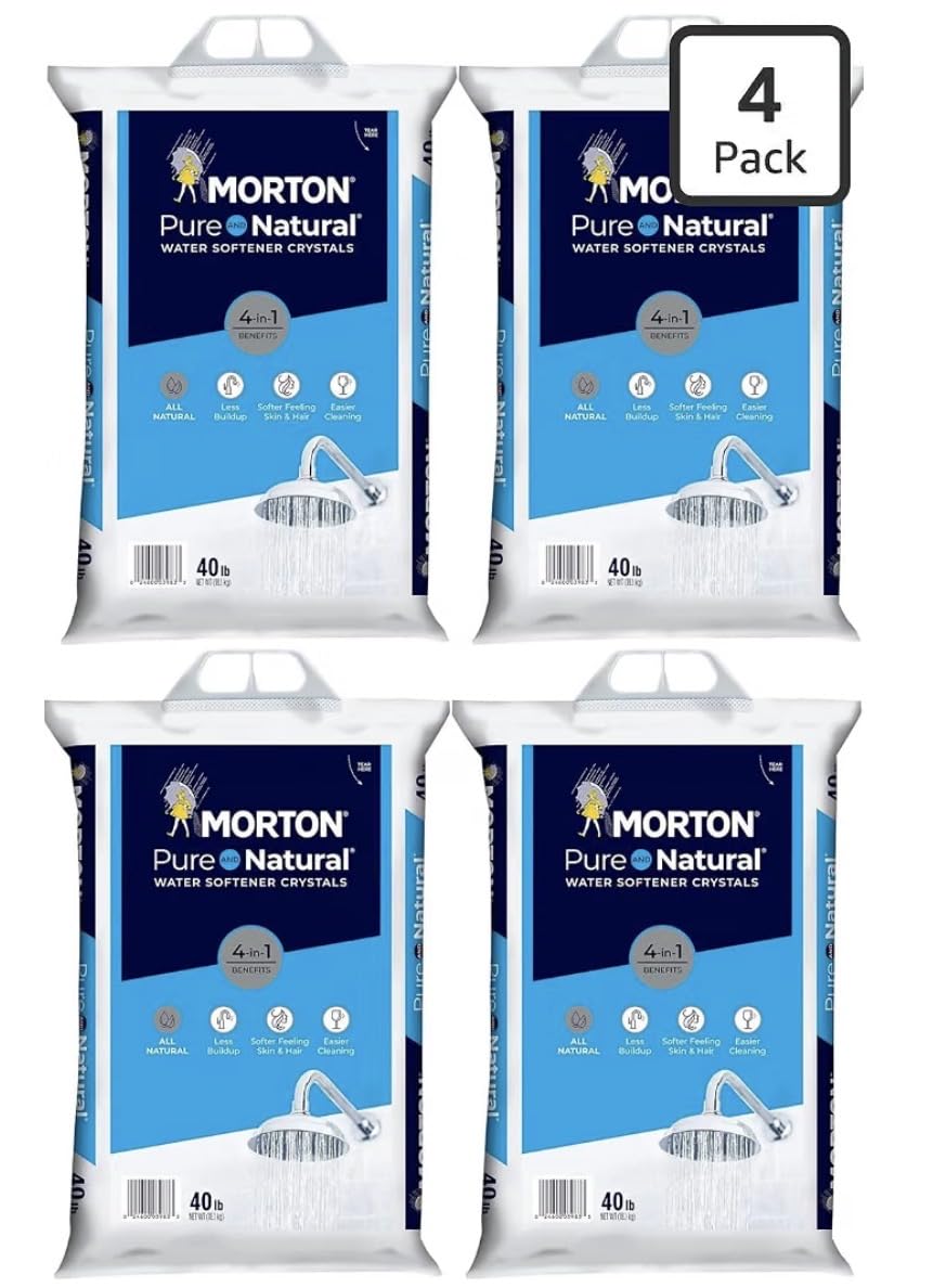 Pure and Natural Water Softener Crystals 4 Pack, 40 lb Y288265
