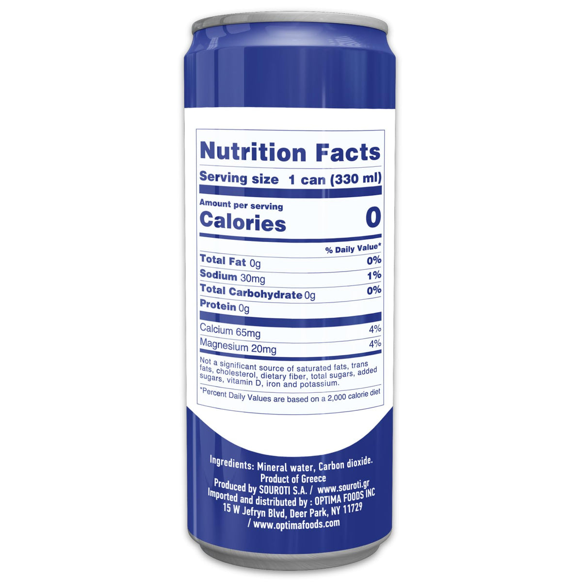 Unflavored Carbonated Mineral Water 6-Pack 330ml Tins N91553