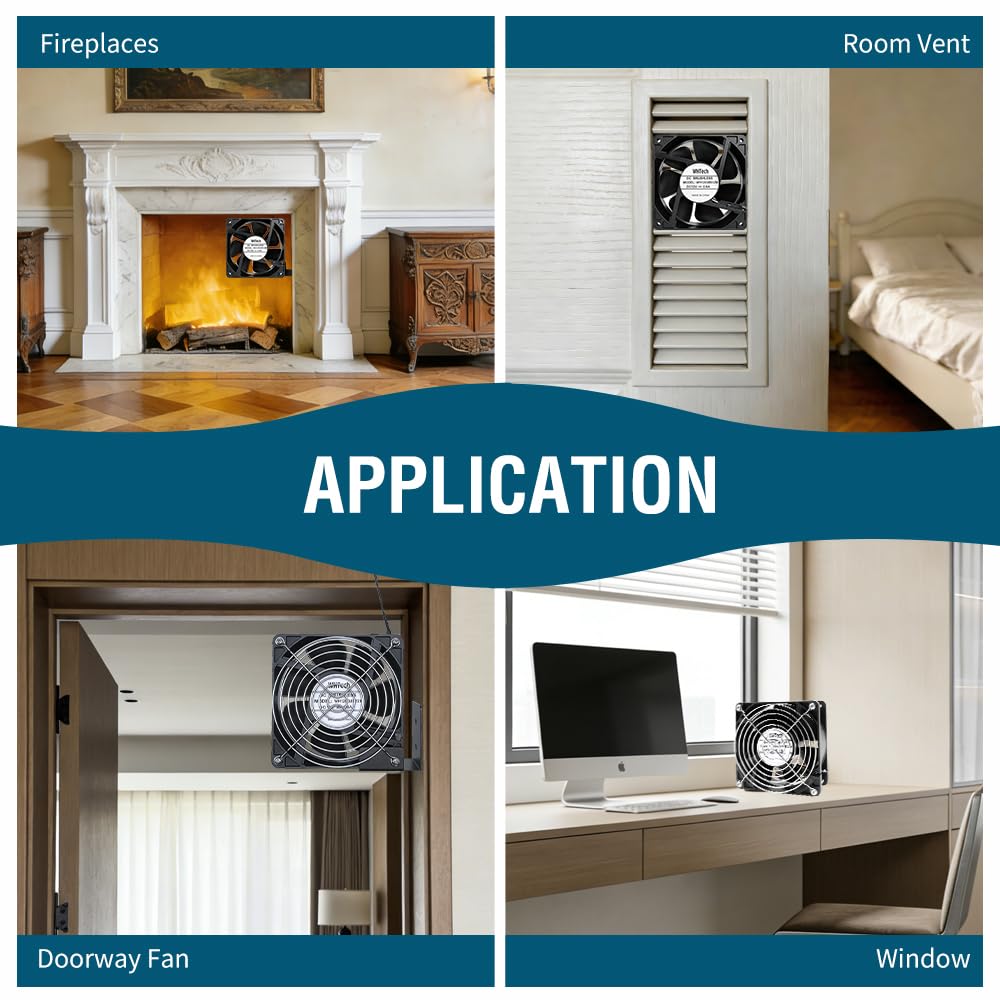 120mm x 38mm AC Muffin Fan with Variable Speed Controller W6185
