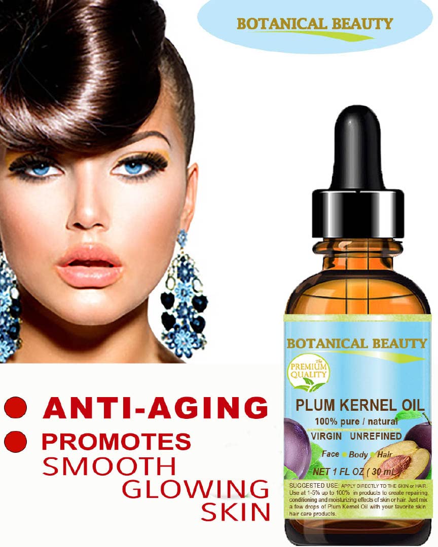 100% Pure Natural Virgin Unrefined Cold Pressed Plum Kernel Oil 1 oz O457