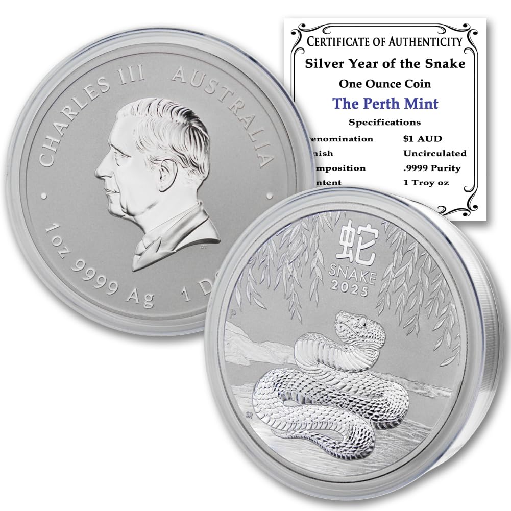 1 oz Australian Silver Lunar Year of the Snake Q4856