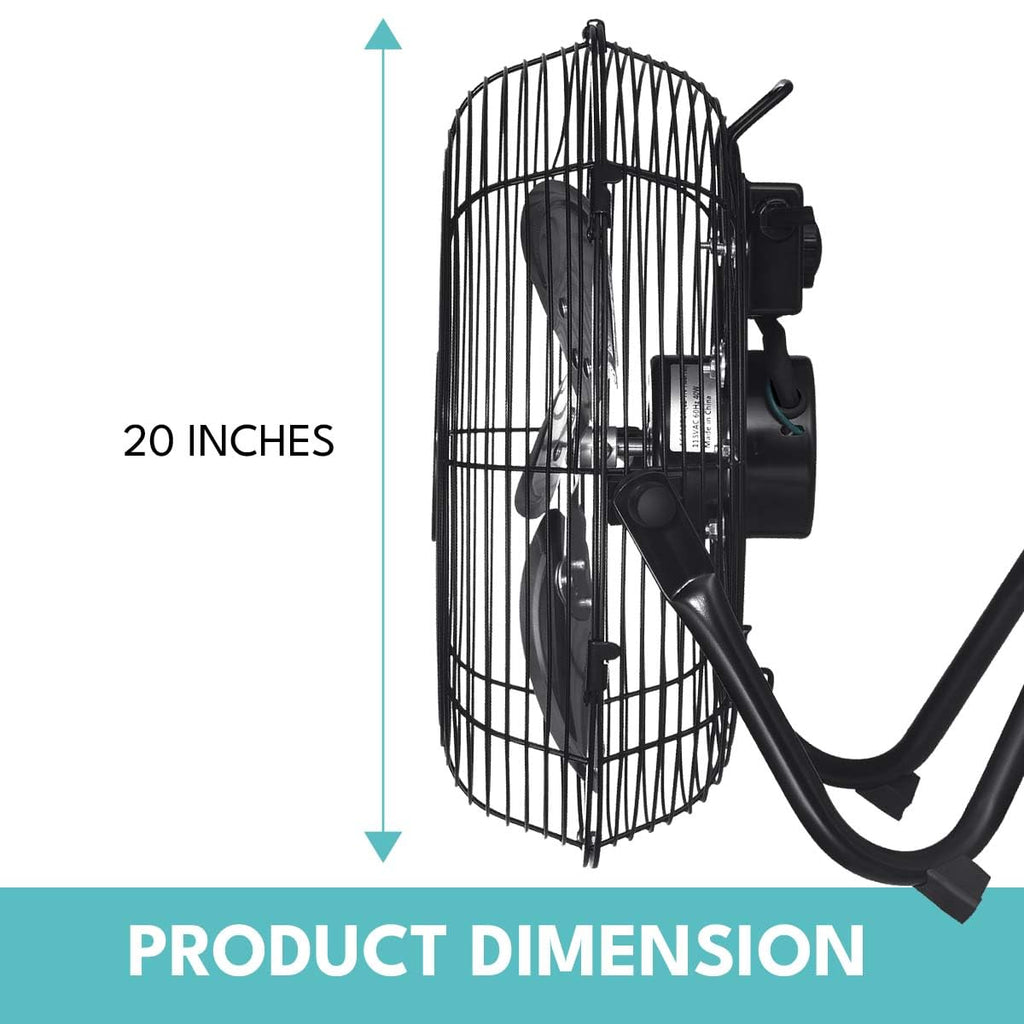 20 in. 3 Speed Metal Floor Fan with Tilting Head E5210