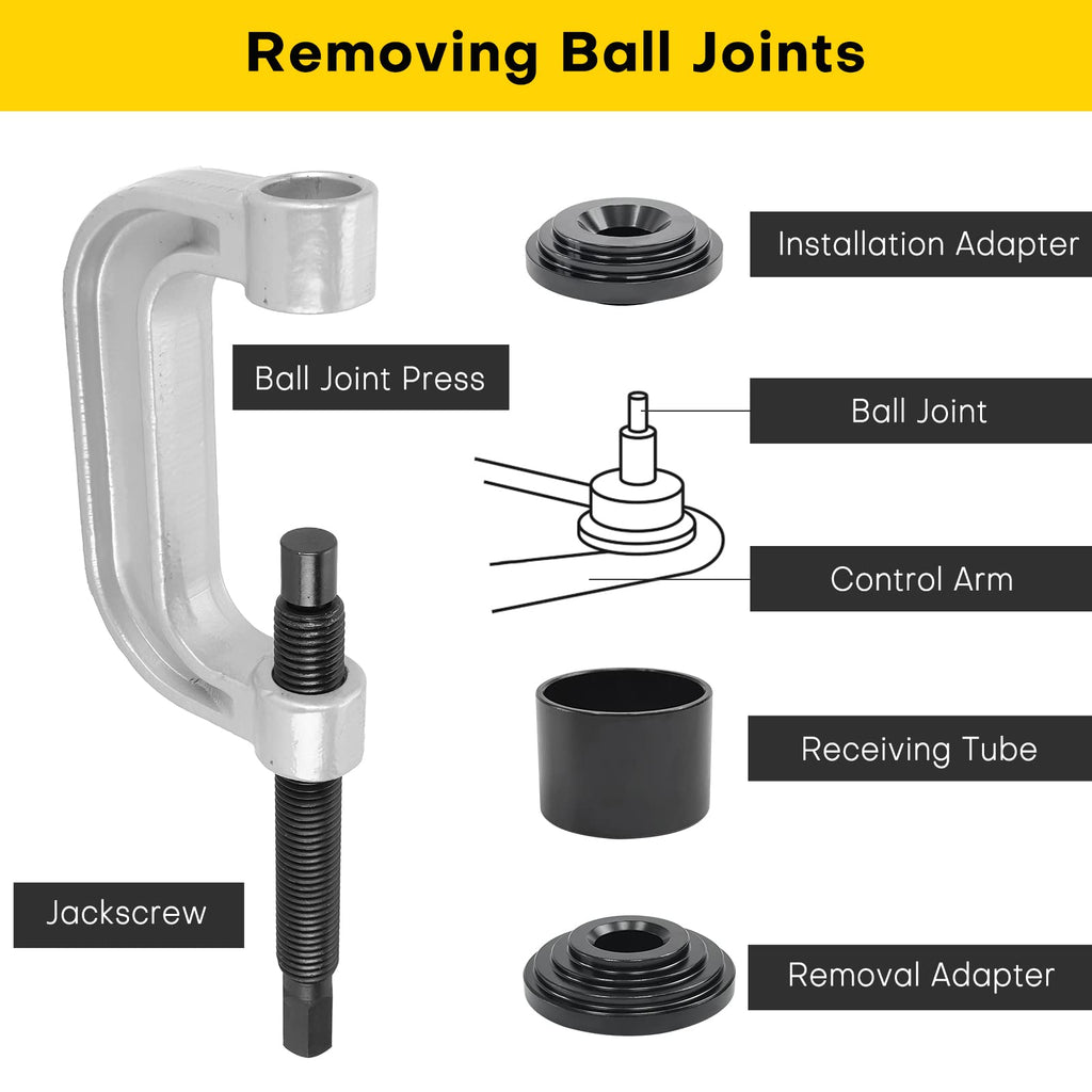 Heavy Duty Ball Joint Press & U Joint Removal Tools with 4-Wheel Drive Adapters C501