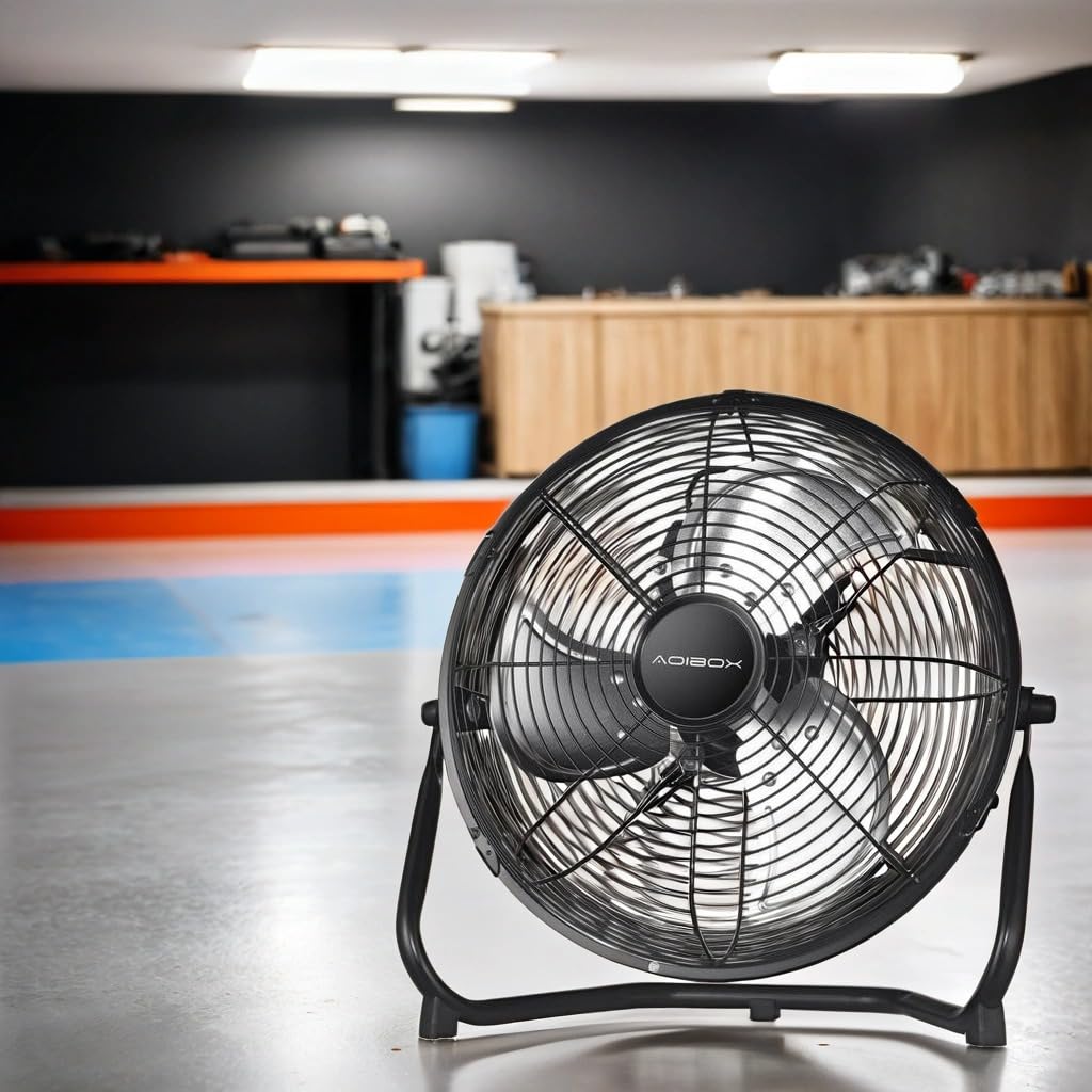 20 in. 3 Speed Metal Floor Fan with Tilting Head E5210