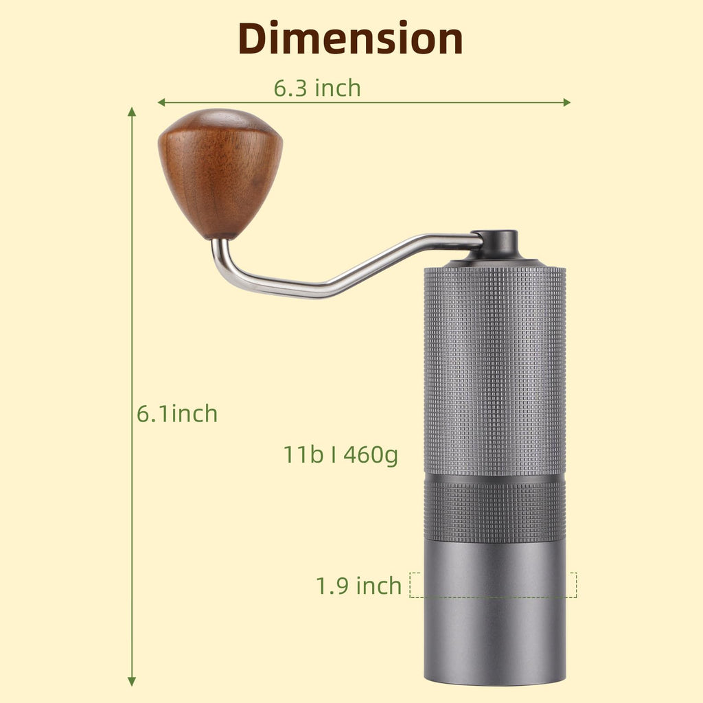 Manual Coffee Grinder with Stainless Steel Burrs A434