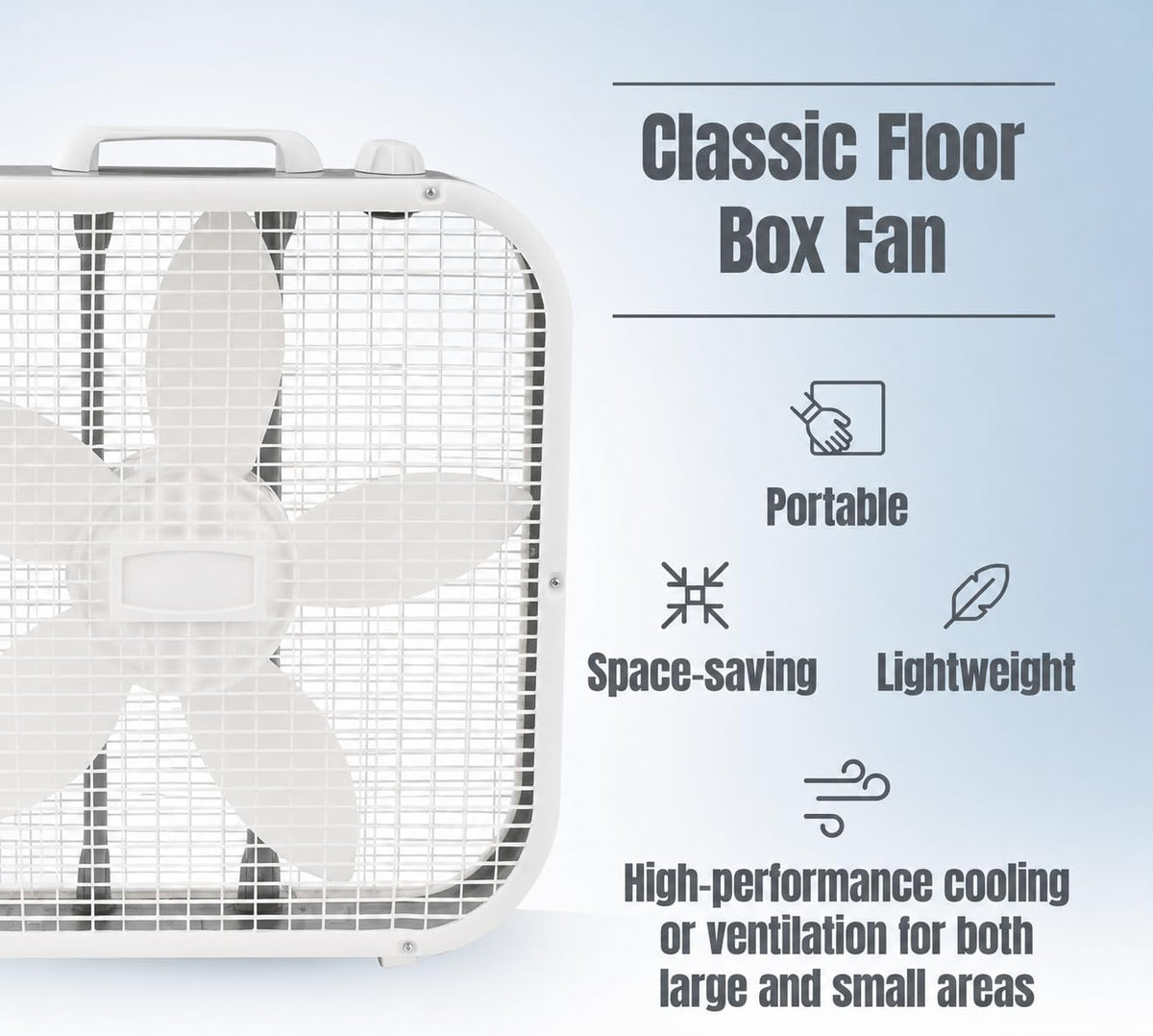 20 Inch 3 Speed Box Fan P814446