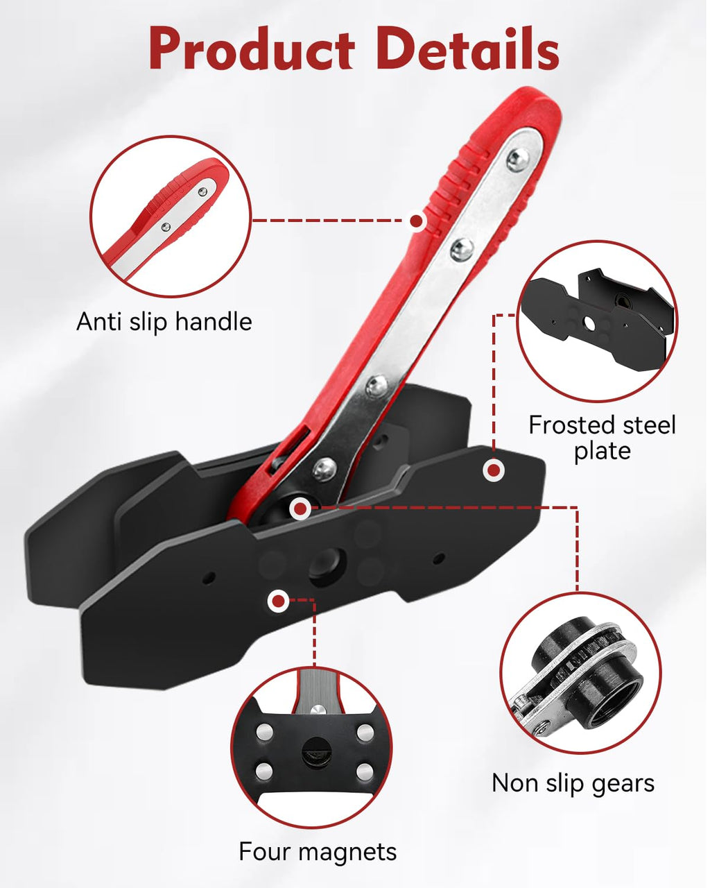 Brake Caliper Compression Tool with 2PCS Large Plates and 4 Hanger Hooks K5325