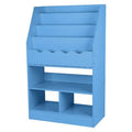 Blue Wooden 6 Layer Fabric Sling Bookcase Z362
