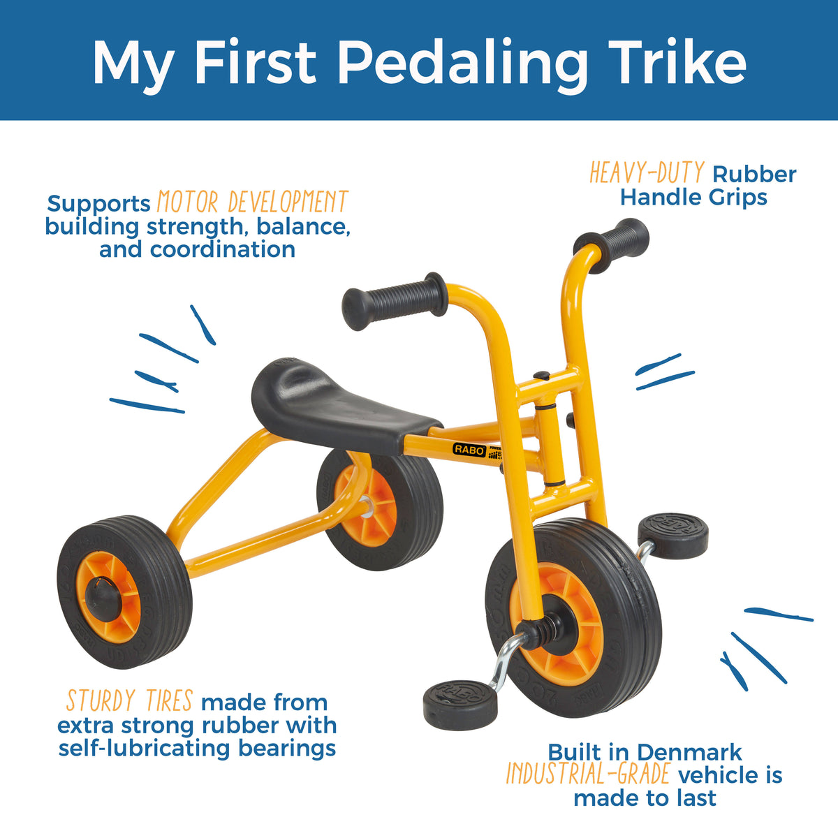 Yellow Pedaling Trike Q3639
