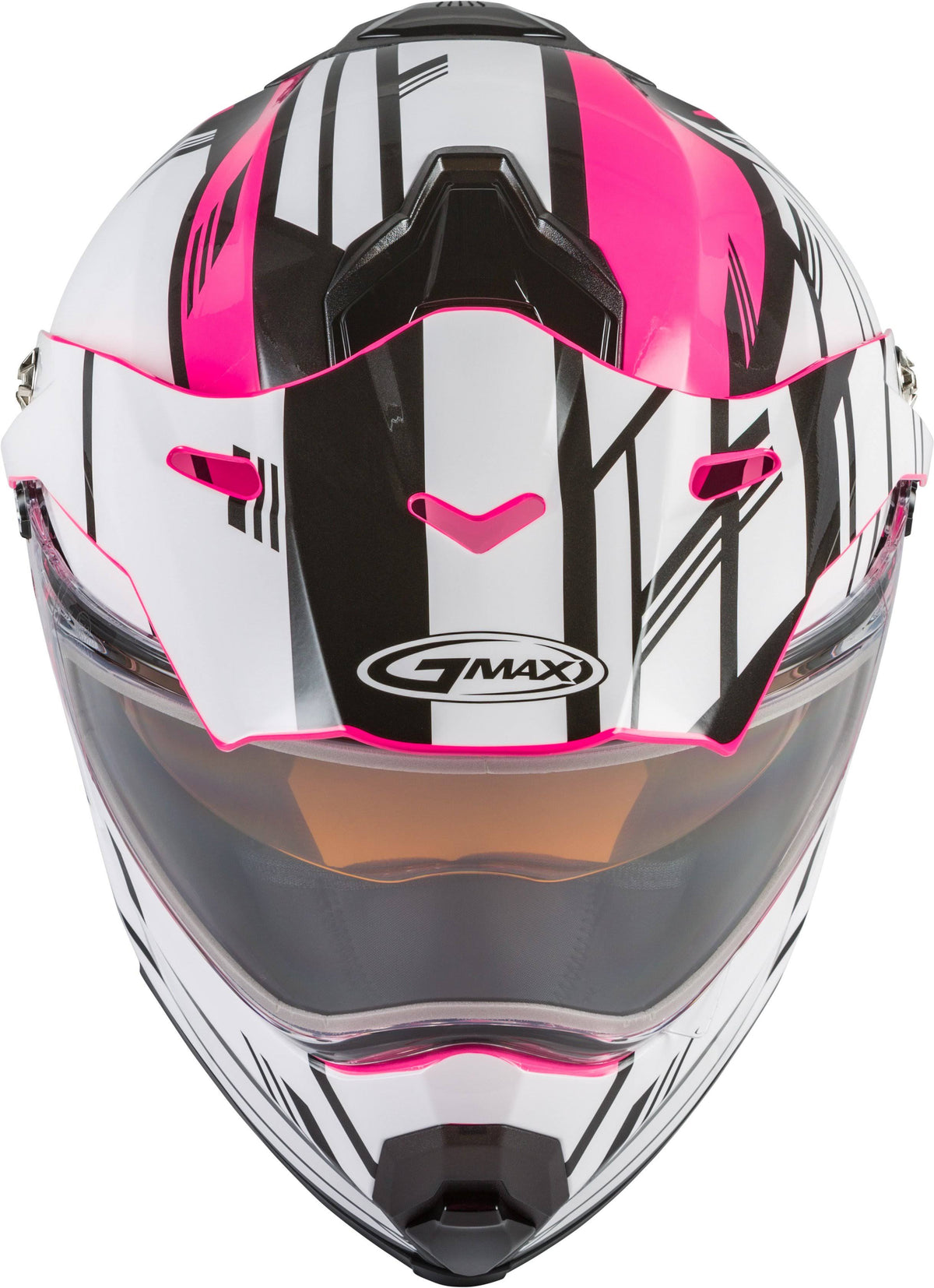Pink White Black Snow Helmet with Shield V897