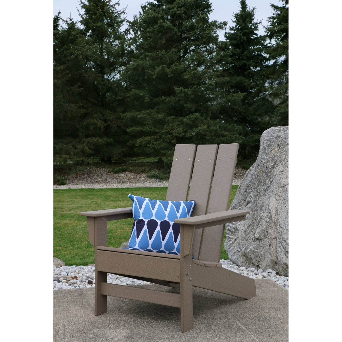 White Recycled Plastic Adirondack Chair K4994