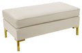 Ivory Velvet Bench C975646