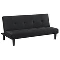 Black Upholstered Tufted Convertible Sofa Bed U1418