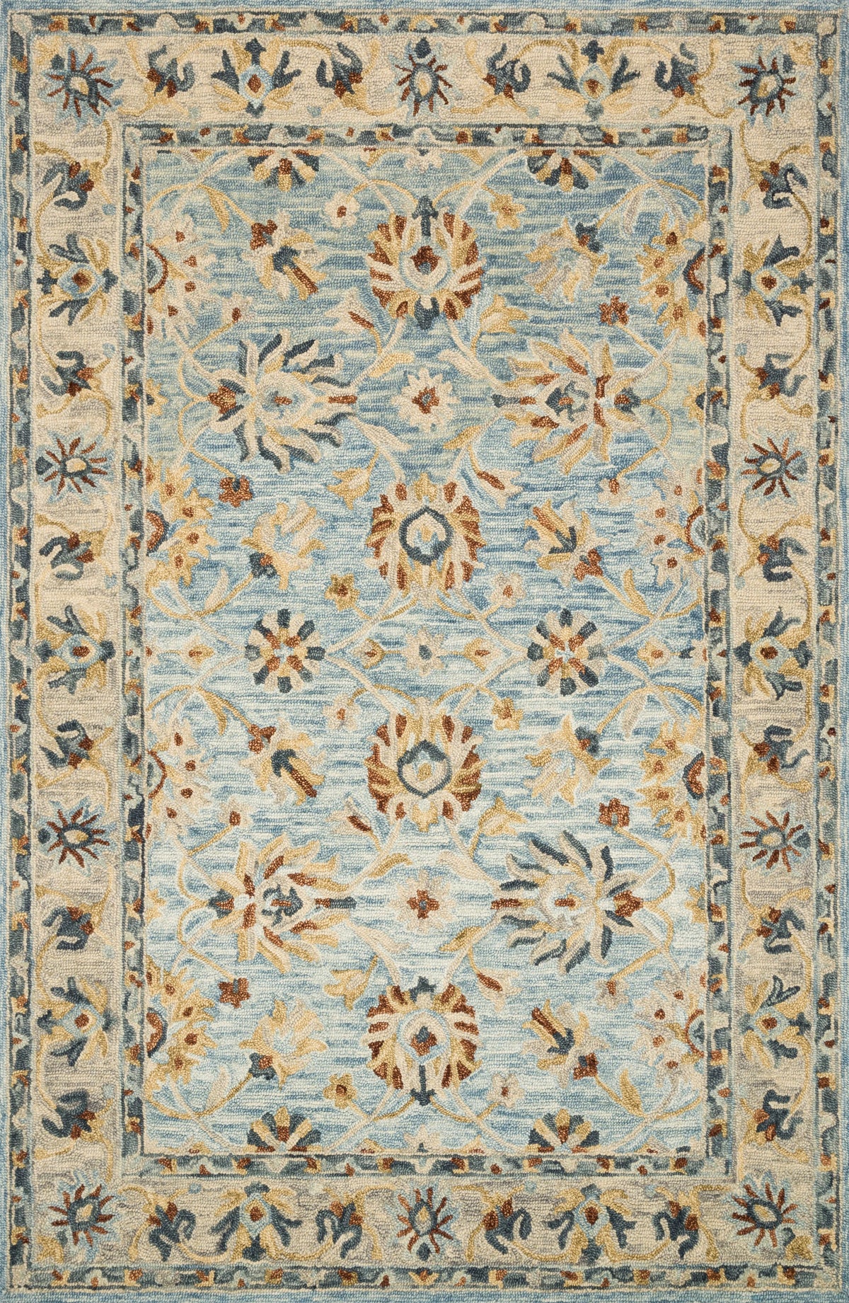 Light Blue Natural 9'3 x 13' Rug R549