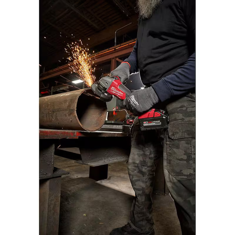 18-Volt Lithium-Ion Brushless Cordless 4-1/2 in./5 in. Grinder with Starter Kit E128
