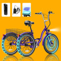 Electric Trike, 7 Speed 24"/26" 3 Wheel Electric Bicycle with 36V 14.5Ah Lithium Battery E10157