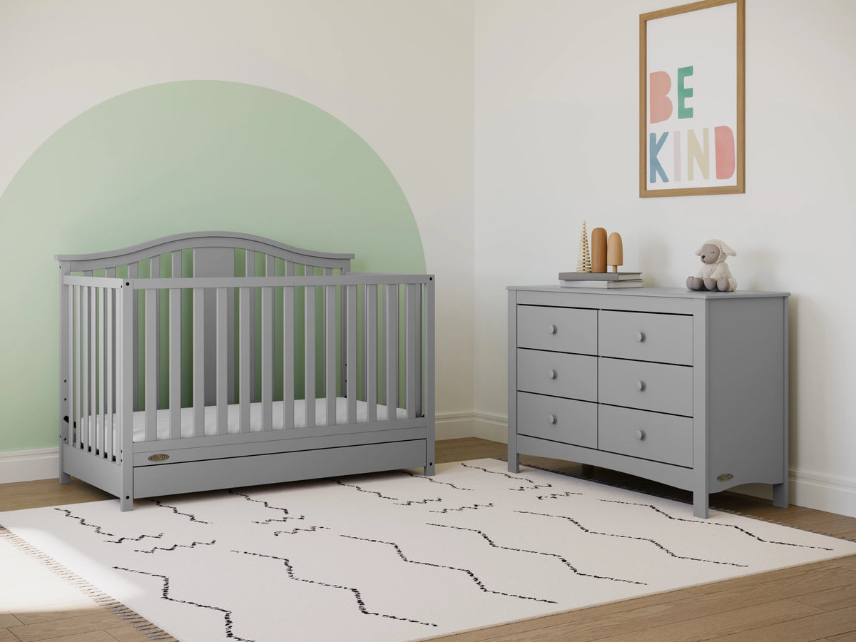 White 6 Drawer Double Dresser B502279