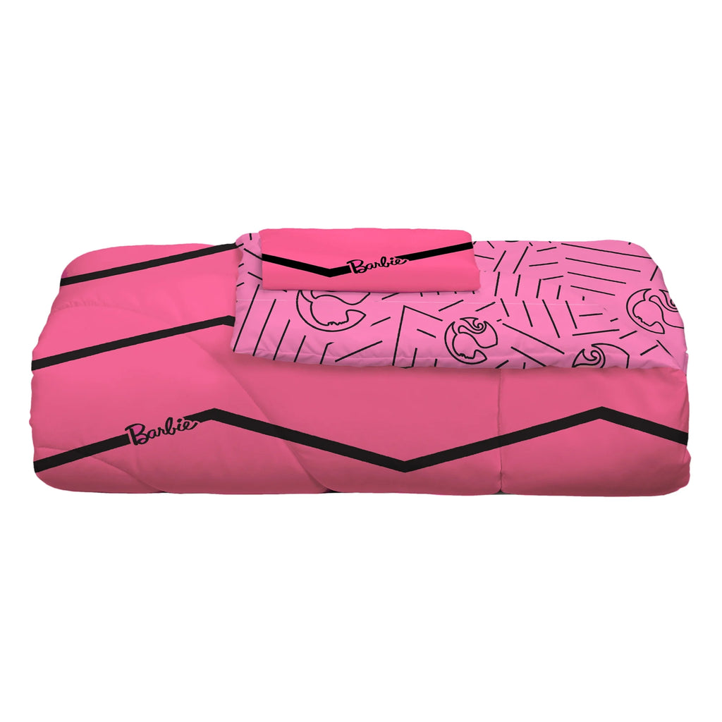 Pink Chevron Microfiber Twin Full Comforter Set E57120