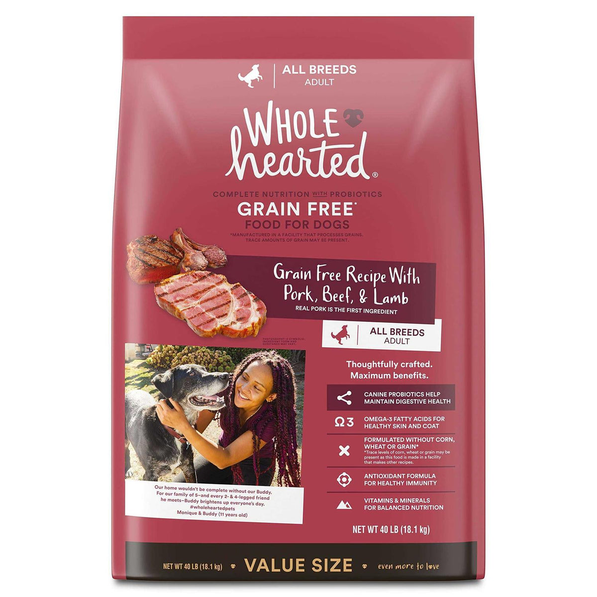 Grain Free Pork Beef & Lamb Recipe Dry Dog Food T783